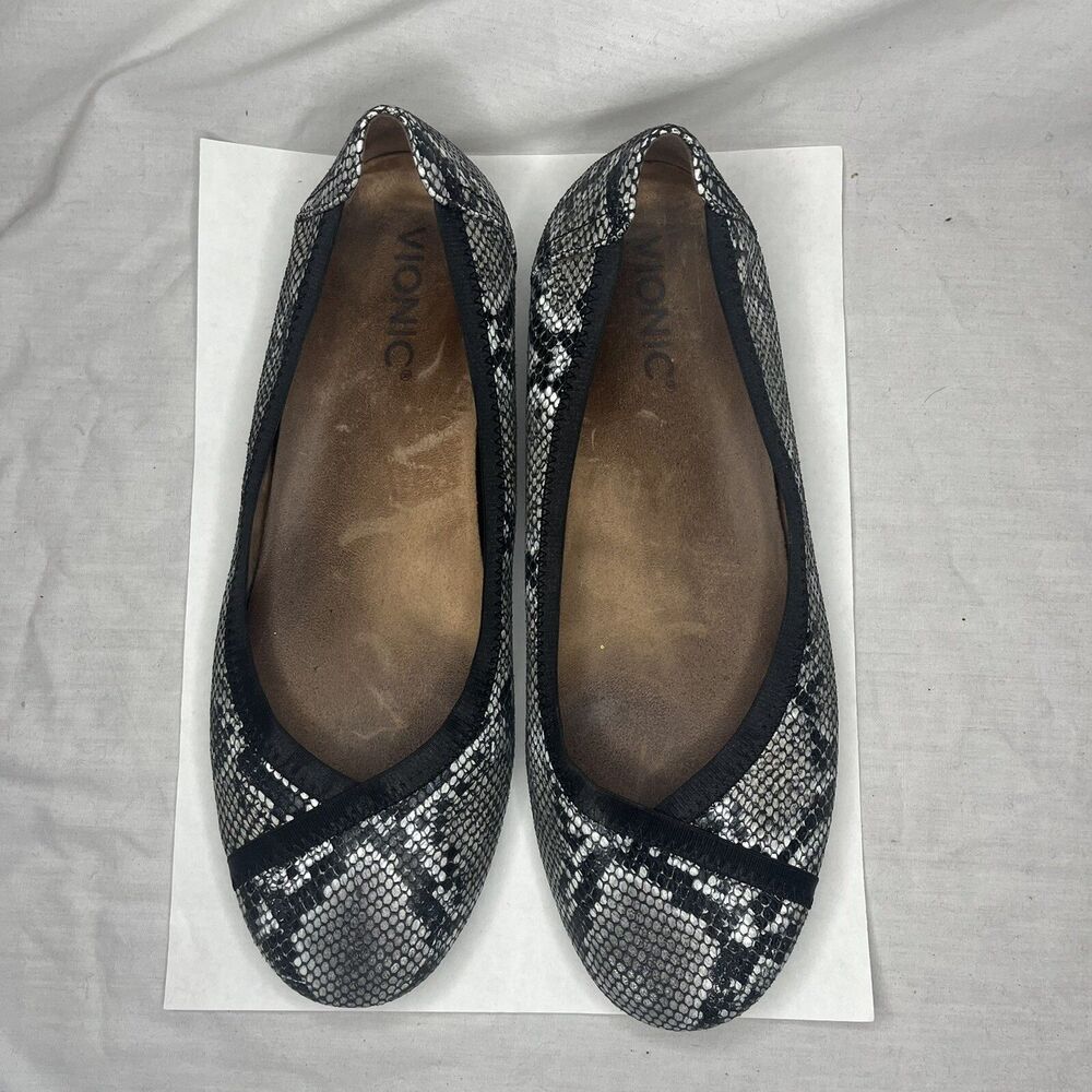 Vionic Spark Carroll Ballet Flat Snakeskin Animal… - image 3